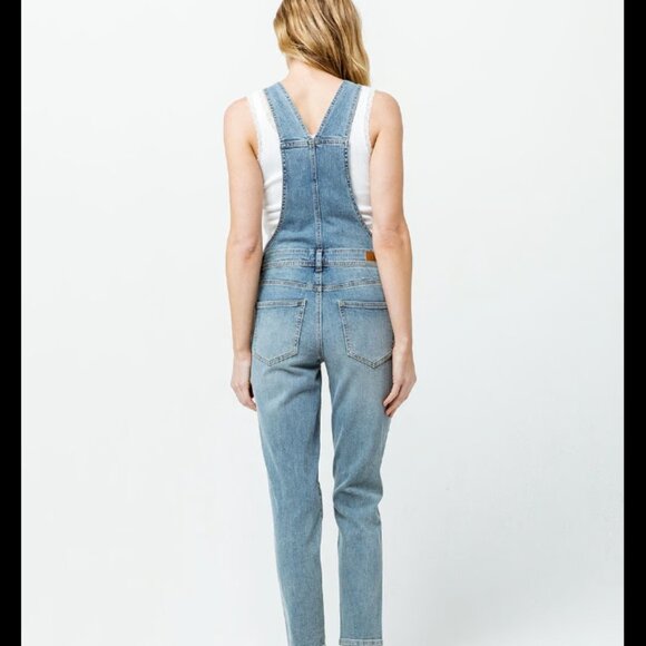RSQ Tilly’s boyfriend ripped women’s denim overalls 3 26 - Picture 2 of 10